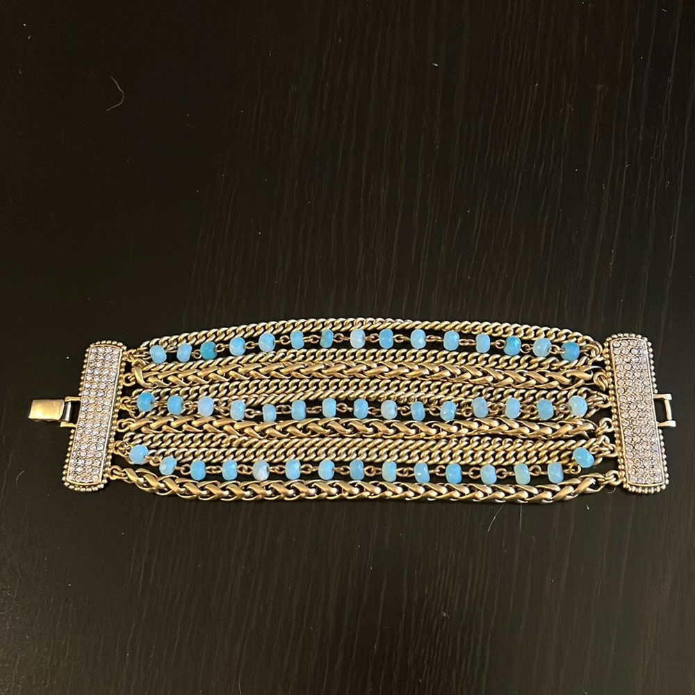 Chain and Rhinestone Bracelet.